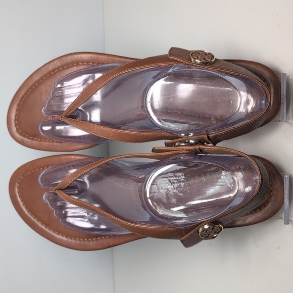 Tory Burch Minnie travel flat thong/ slingback sandals womans size 10.5 - Picture 8 of 15